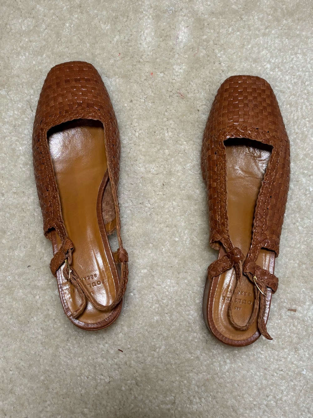 Sezane Noemie Heeled Pumps in Natural Leather size 38 (US 7) - Picture 3 of 9